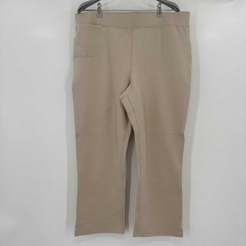 Quince Ecru-Beige Ponte Pants - Kick Flare - XS - 24" Inseam - NWT
